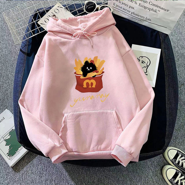 Women's hoodie with creative cat design Lisslune