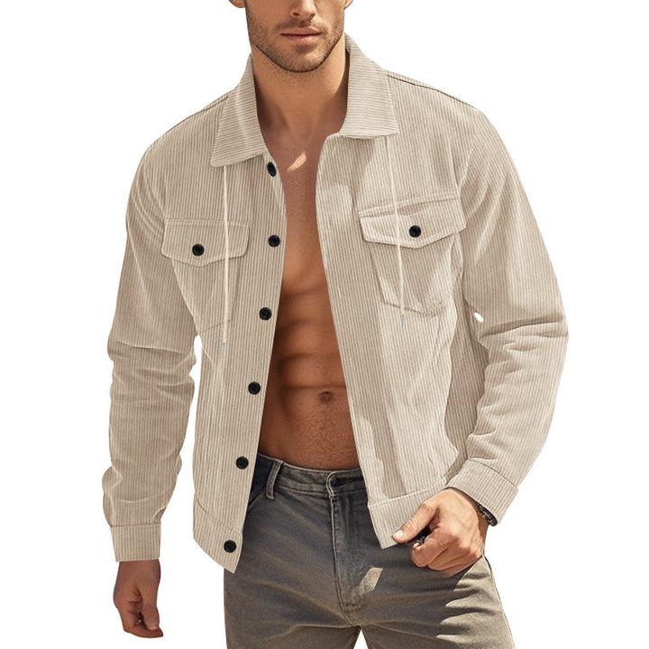 Men's transitional jacket with practical pockets and adjustable collar Lisslune