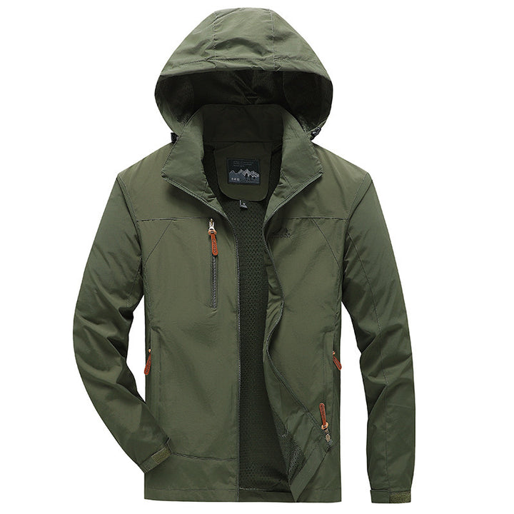 Men's Functional Leisure Jacket with Adjustable Hood and Practical Pockets Lisslune