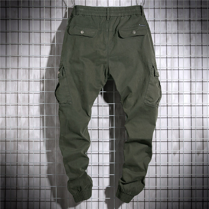 Men's Cargo Pants with Elastic Waistband and Practical Side Pockets Lisslune
