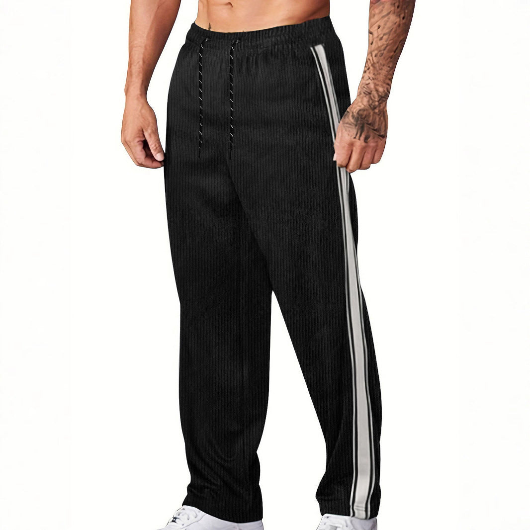 Men's sporty joggers with elegant side stripes and adjustable waistband Lisslune