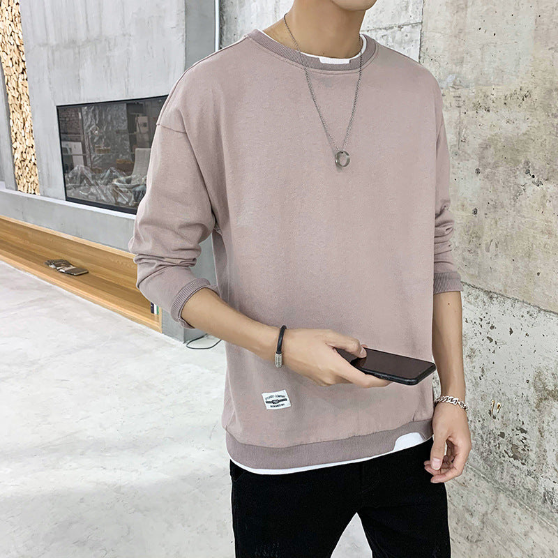 Men's casual sweatshirt with contrasting hem Lisslune