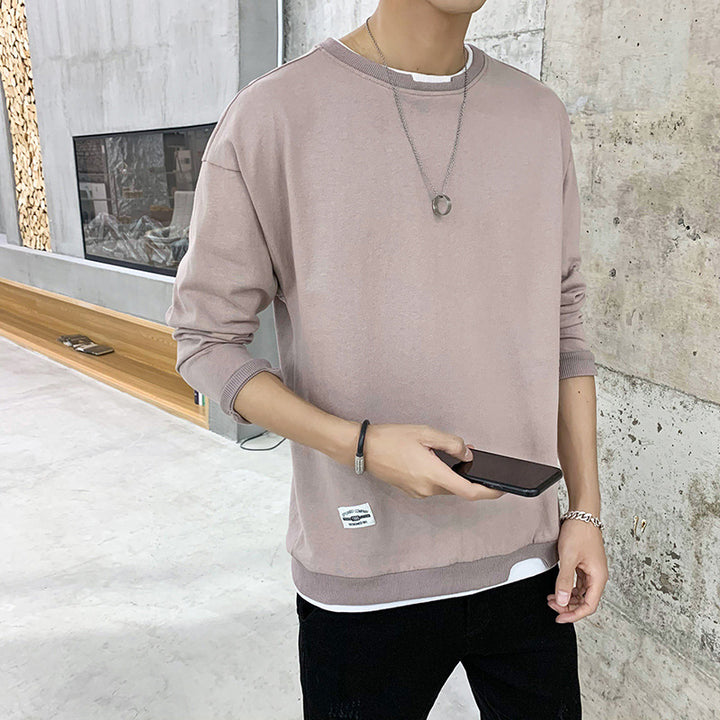 Men's casual sweatshirt with contrasting hem Lisslune