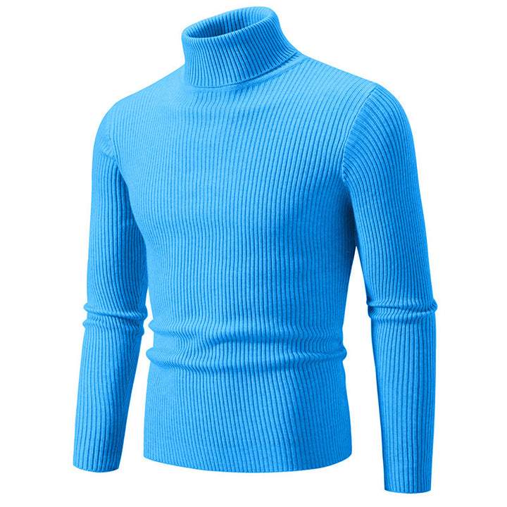 Men's turtleneck sweater made of fine ribbed material Lisslune