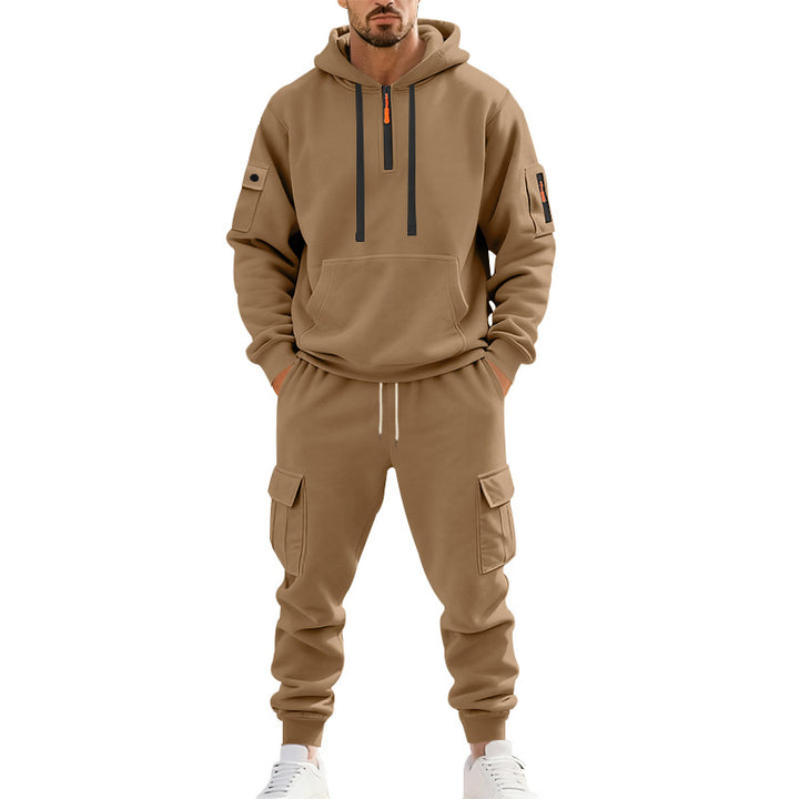 Men's Sporty Tracksuit with Functional Cargo Pockets Lisslune