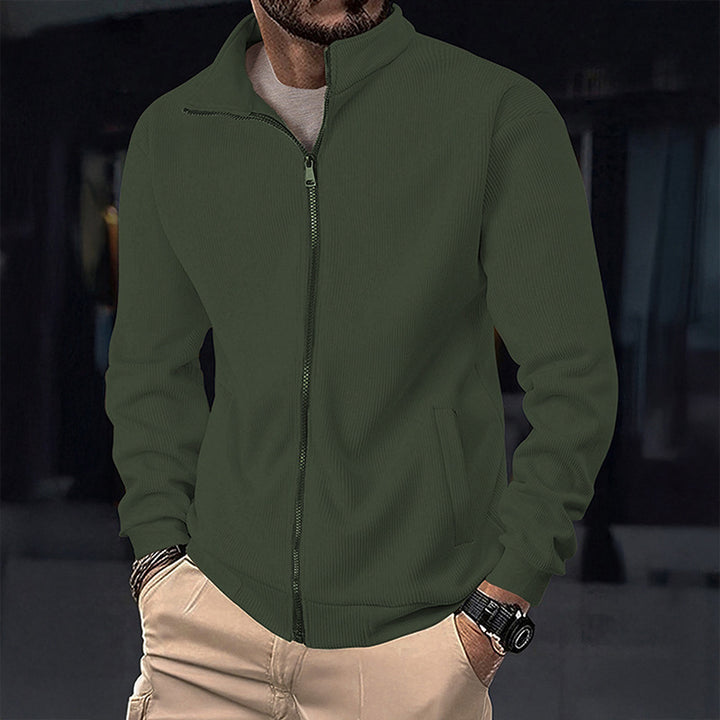 Men's Stylish Jacket with Zipper and High Collar Lisslune