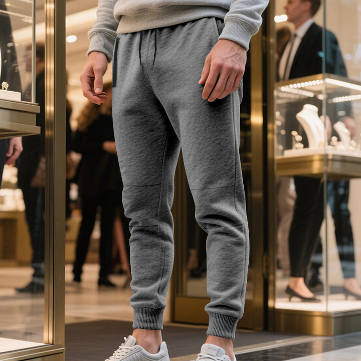 Men's Comfortable Jogging Pants made of lightweight fleece with elastic waistband and practical pockets Lisslune