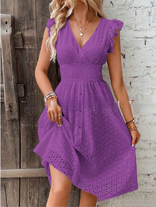 Women’s summer dress with elegant lace sleeves Lisslune