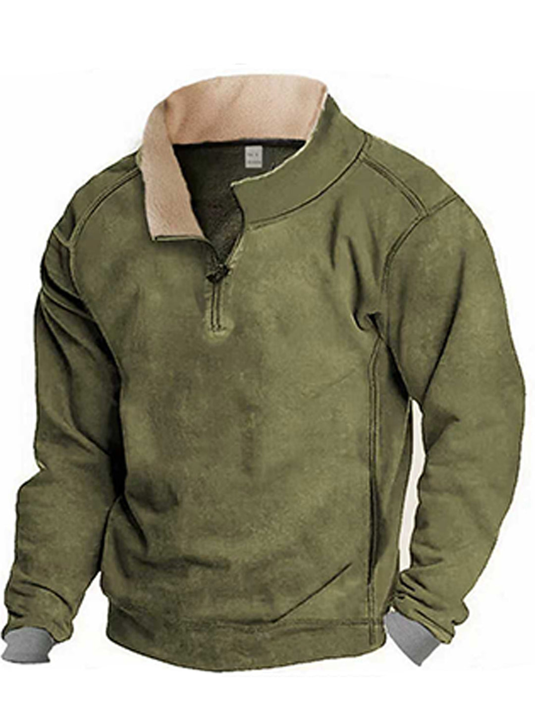 Men's fleece sweatshirt with stand-up collar Lisslune