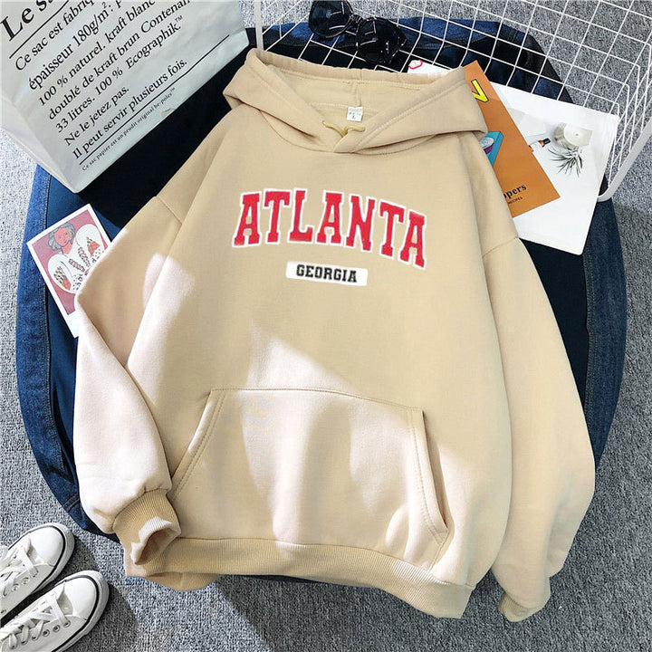 Women's hoodie with stylish Atlanta print Lisslune