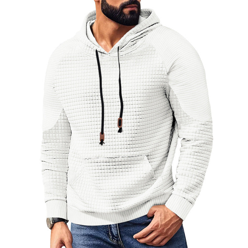 Men's hoodie with textured surface and practical pockets Lisslune