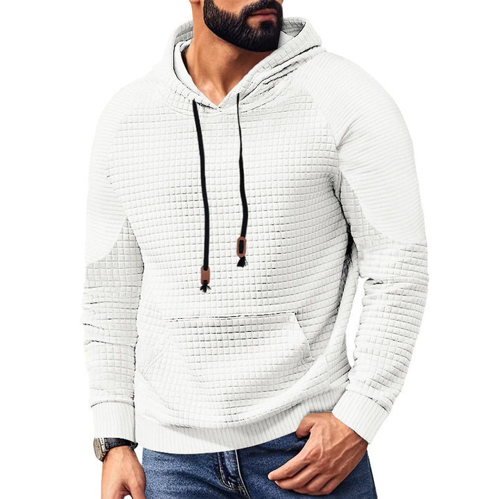 Men's hoodie with textured surface and practical pockets Lisslune