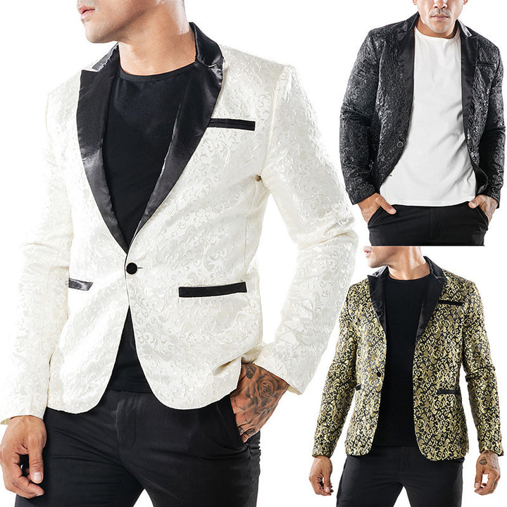 Men's elegant sequin brocade blazer Lisslune