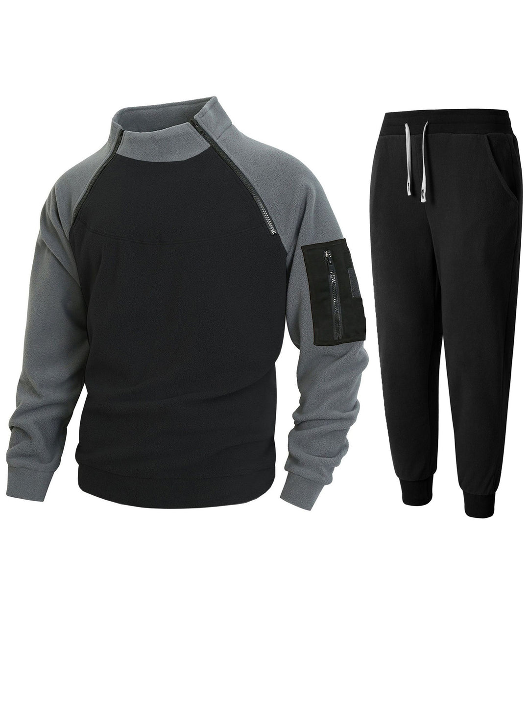 Men's functional pullover with stand-up collar and cuffs Lisslune