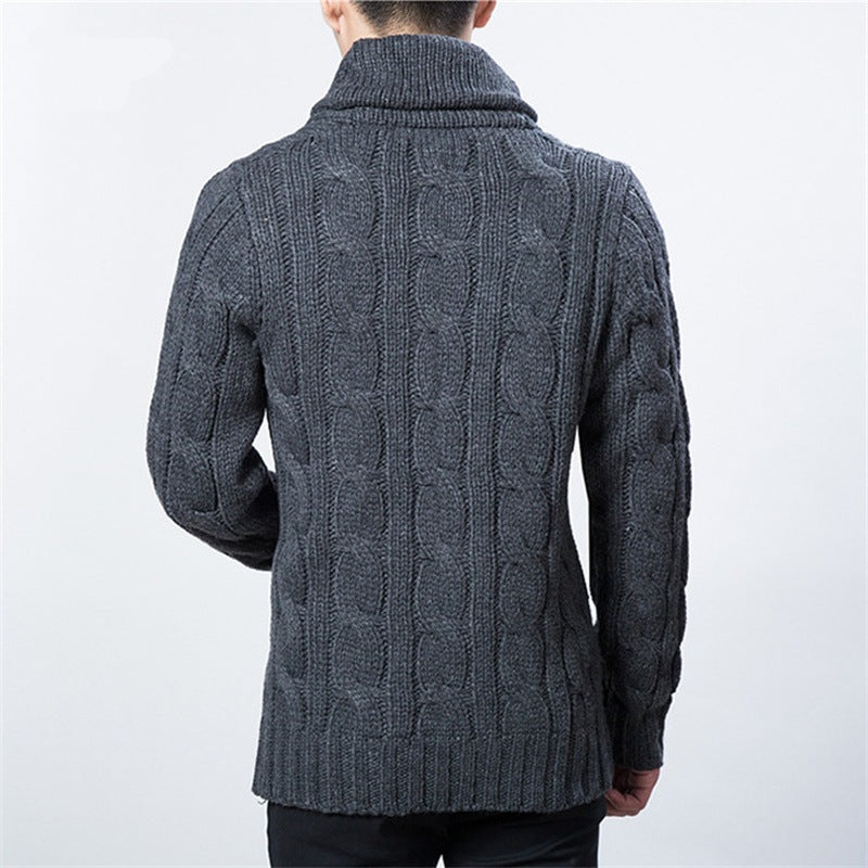 Men's cardigan with deep collar and elegant buttons Lisslune
