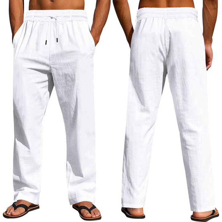 Men's casual leisure pants with elastic waistband and side pockets Lisslune
