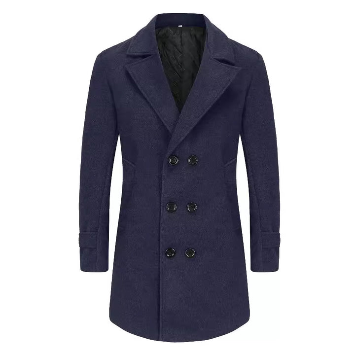 Men's stylish and elegant overcoat with double-breasted buttons Lisslune