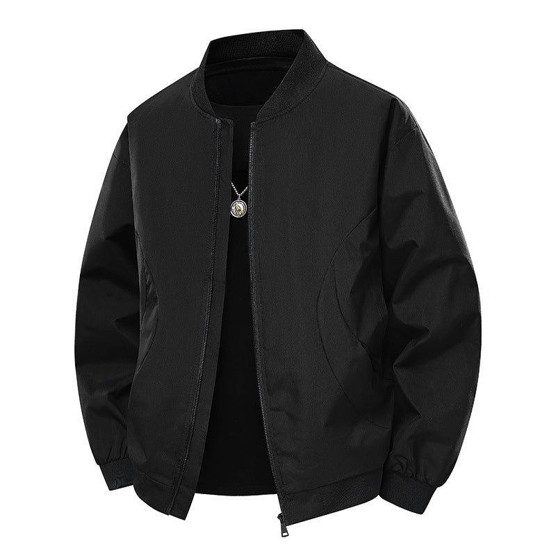 Men's stylish bomber jacket with uncomplicated cut and elastic cuffs Lisslune