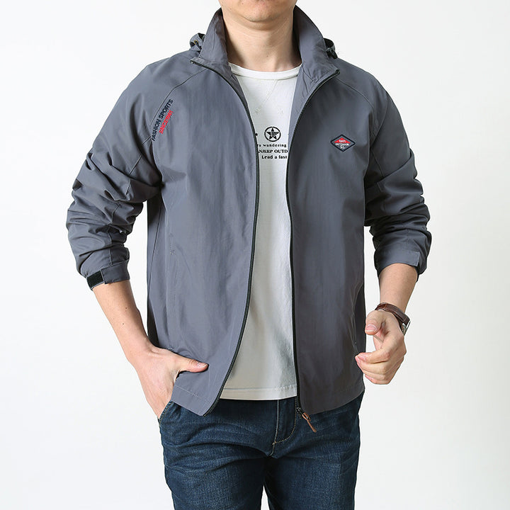 Men's Lightweight Outdoor Jacket with Breathable Material and Practical Design Lisslune