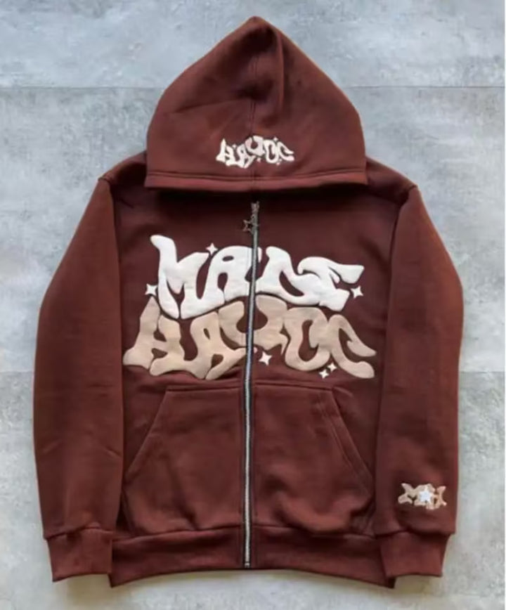Women’s sporty hoodie jacket in urban graffiti style Lisslune