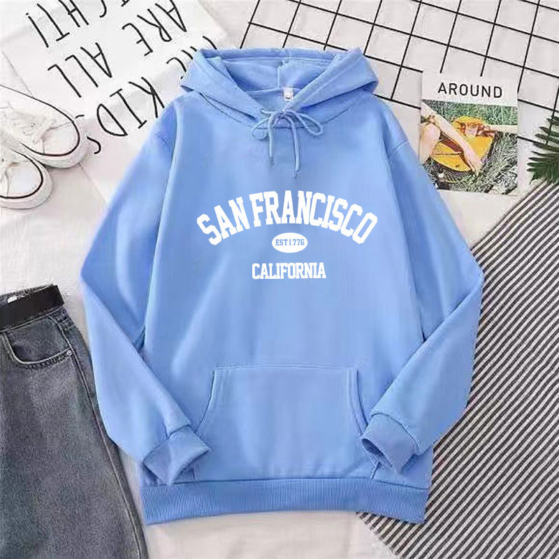 Women's hoodie with modern San Francisco print Lisslune