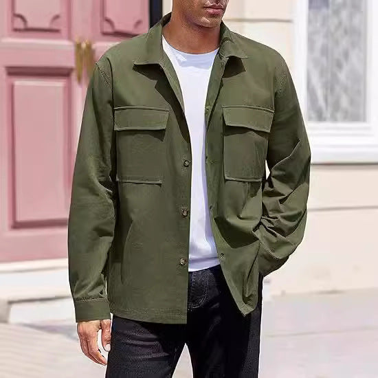 Men's casual utility jacket with practical pockets and modern cut Lisslune