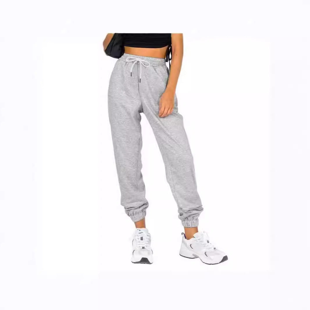 Women Comfortable Relaxed Fit Jogging Pants with Elastic Waistband and Practical Pockets Lisslune