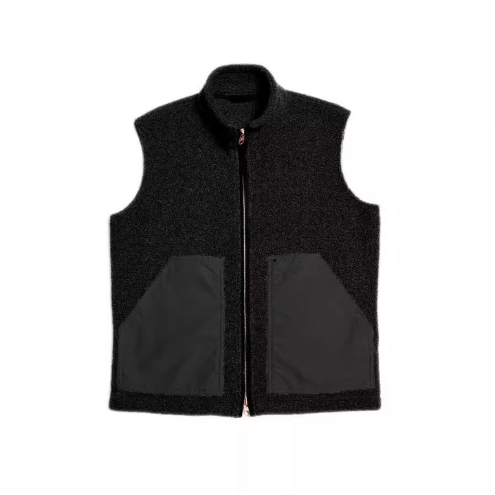 Men's stylish fleece jacket with textured collar and practical pockets Lisslune