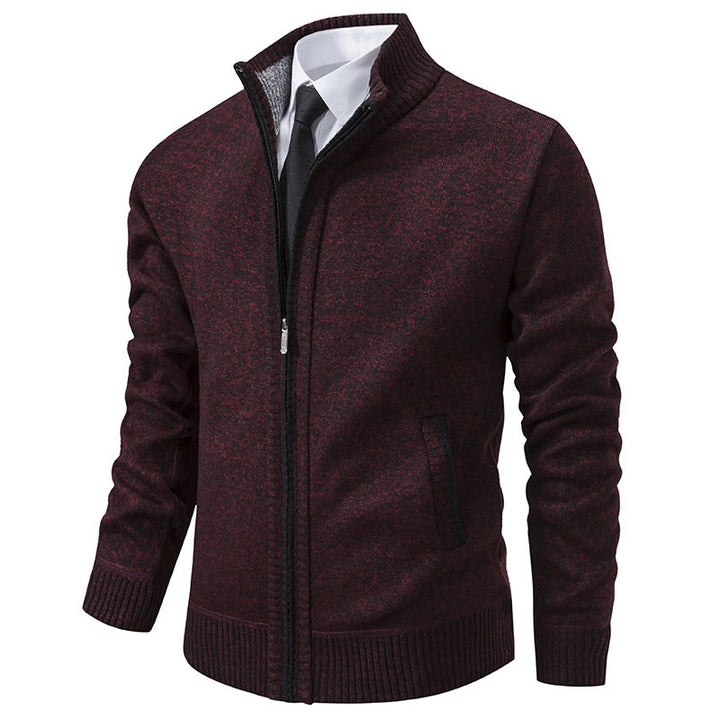 Men's sports cardigan with stand-up collar and zipper Lisslune