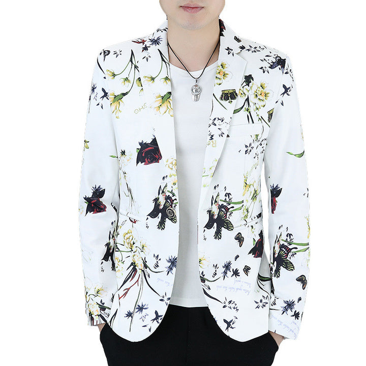 Men's stylish floral blazer Lisslune