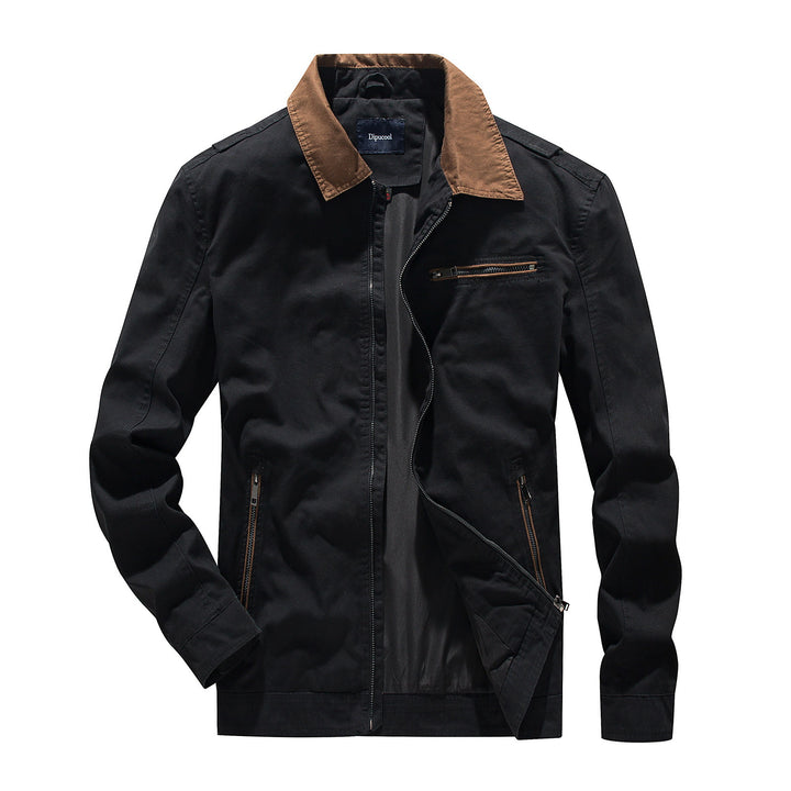 Men's fashionable transitional jacket with striking collar Lisslune