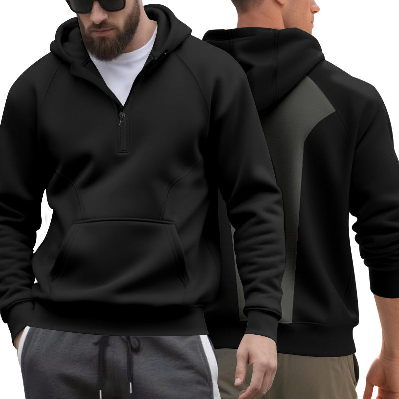 Men's hoodie with modern zipper and practical pockets Lisslune