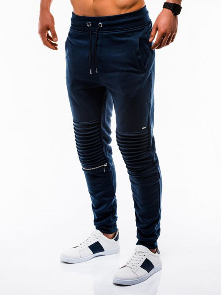 Men's joggers with fashionable ribbed design and elastic waistband Lisslune