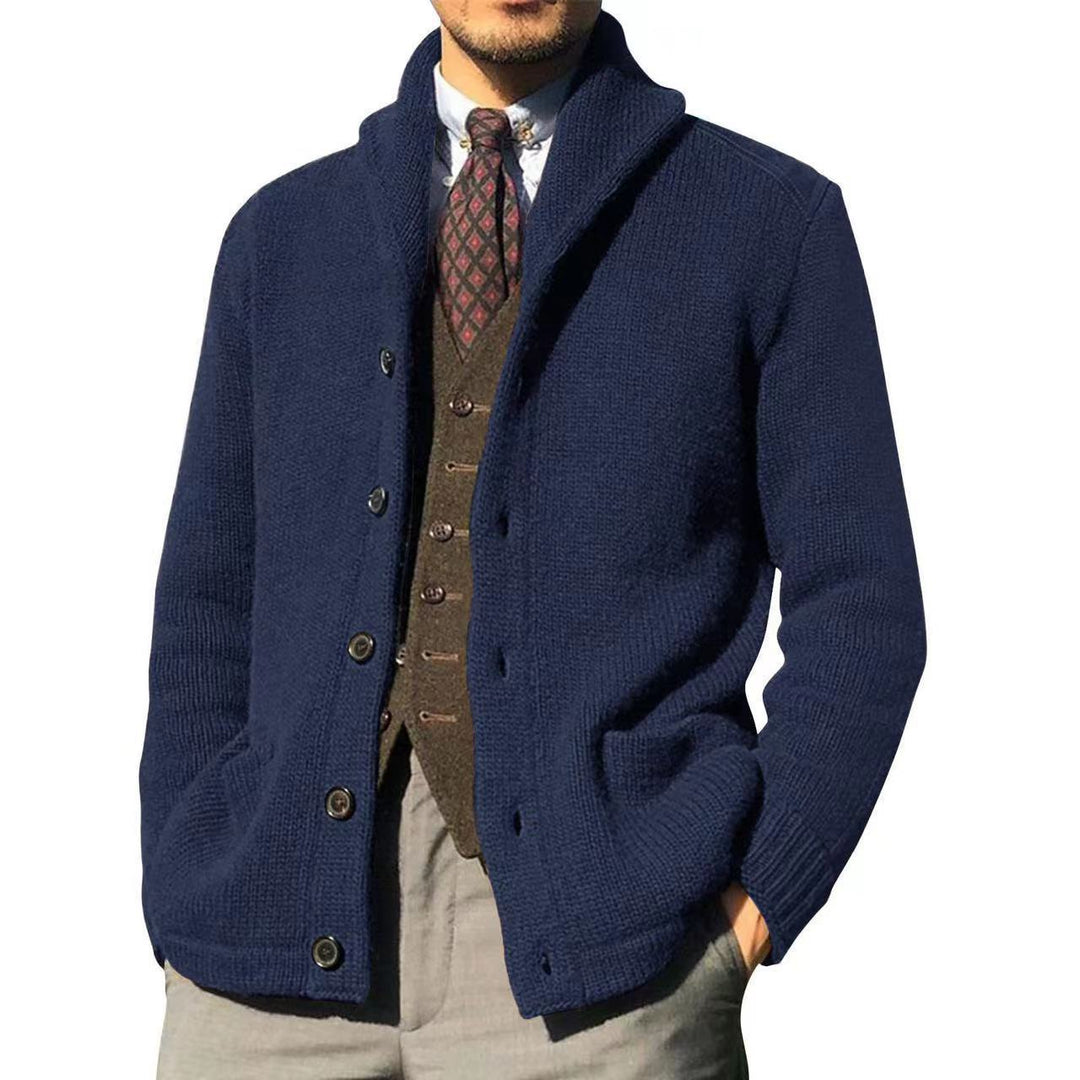 Men's cardigan with stylish collar and button details Lisslune