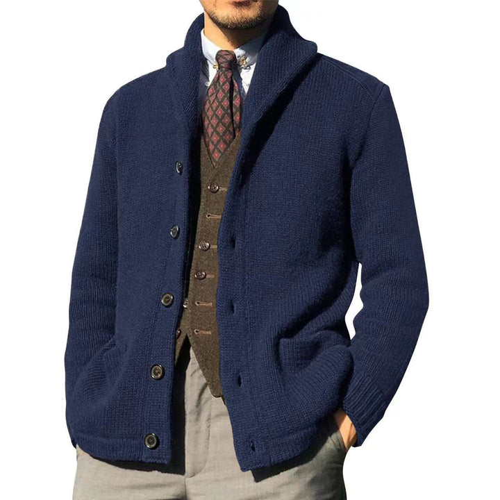 Men's cardigan with stylish collar and button details Lisslune