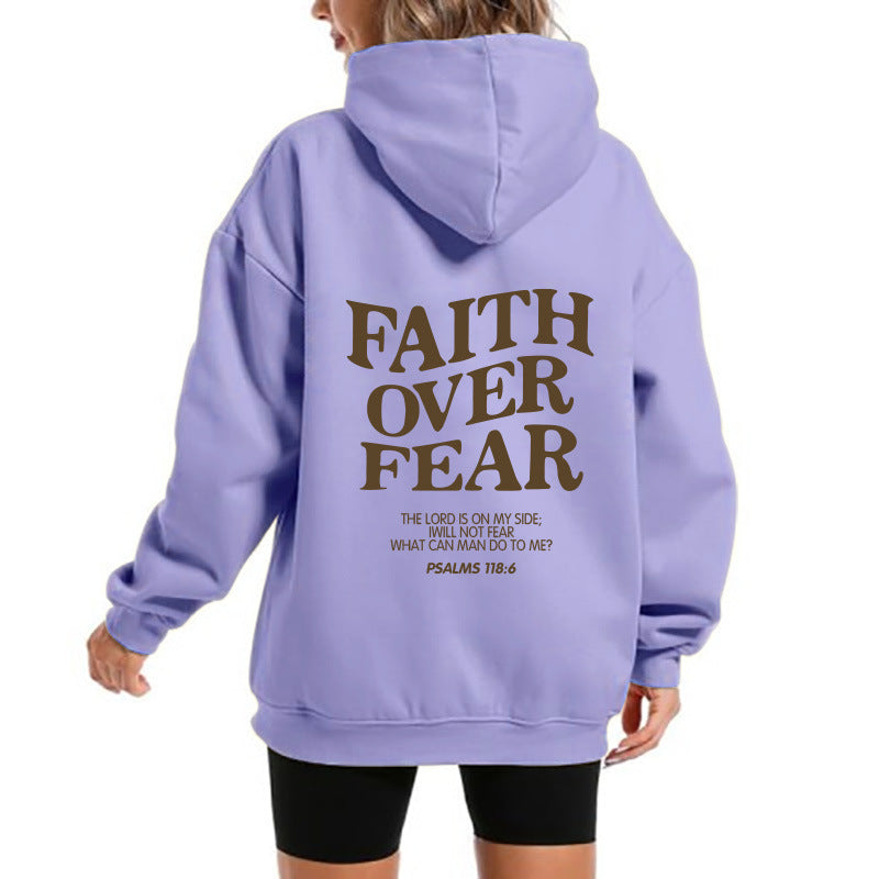 Women's hoodie with motivational lettering and comfortable fit Lisslune
