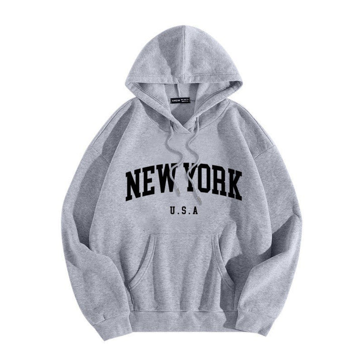 Women's hoodie with stylish New York print Lisslune