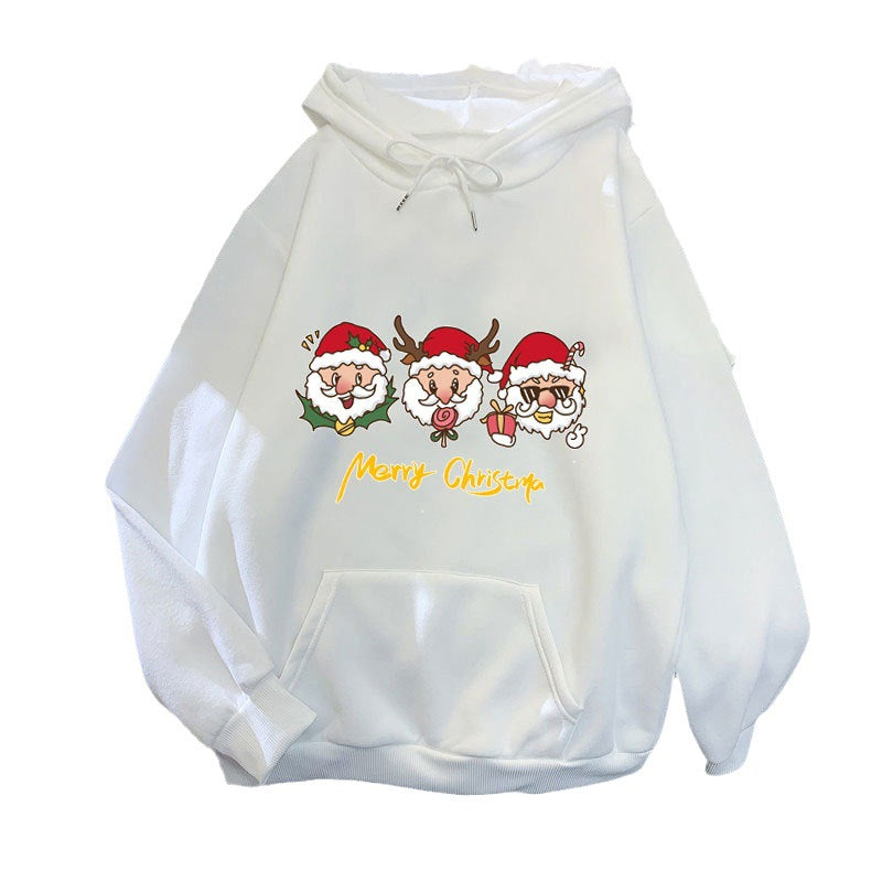 Women's hooded sweatshirt with festive Christmas motif Lisslune