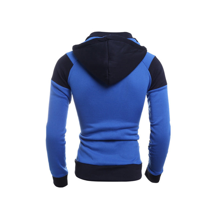 Men's sporty hooded jacket with fashionable color block design Lisslune