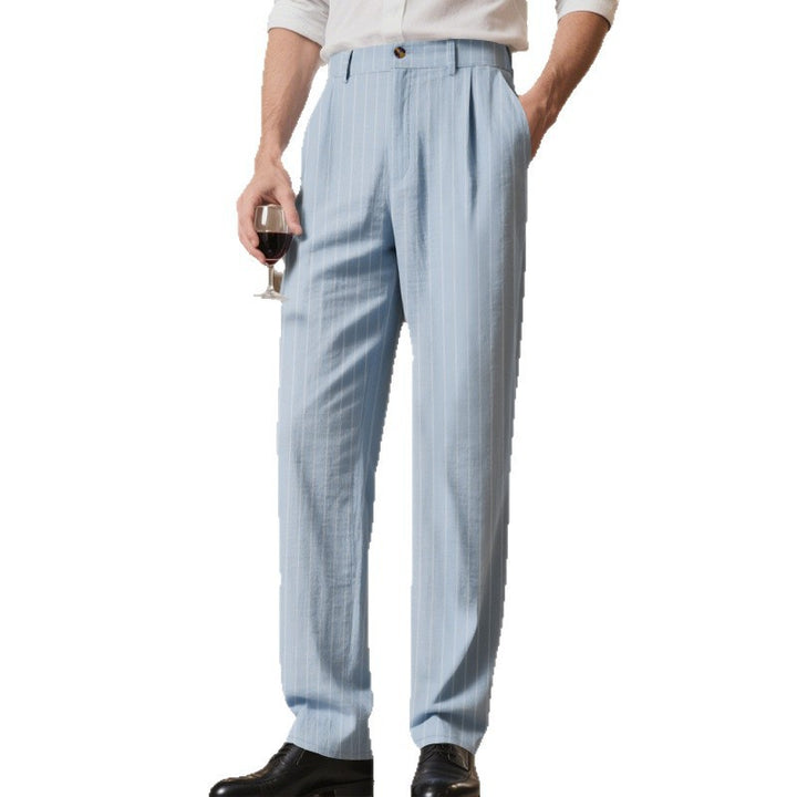 Men's elegant suit pants with fine pinstripes and comfortable fit Lisslune