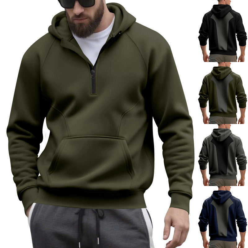 Men's hoodie with modern zipper and practical pockets Lisslune
