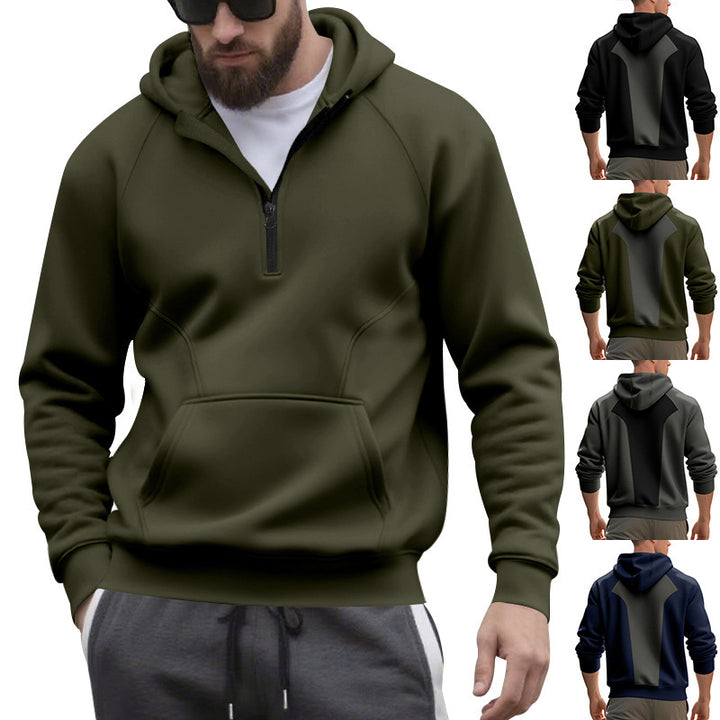 Men's hoodie with modern zipper and practical pockets Lisslune