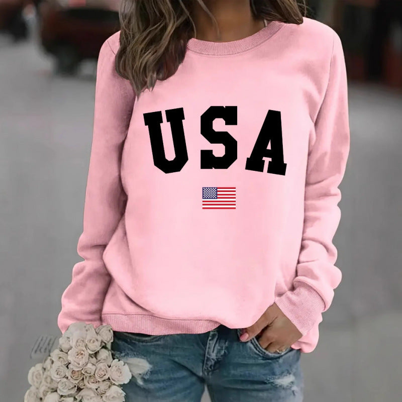 Women's sweatshirt with modern USA statement and cozy fit Lisslune