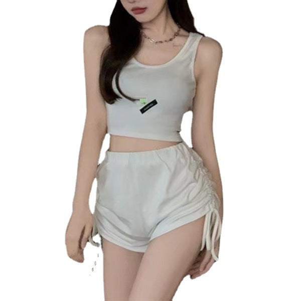 Women Cropped Long Sleeve Shirt with Modern Ribbed Details