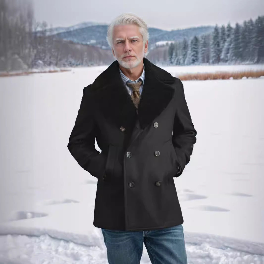 Men's fashionable duffle jacket with a soft collar and practical pockets Lisslune