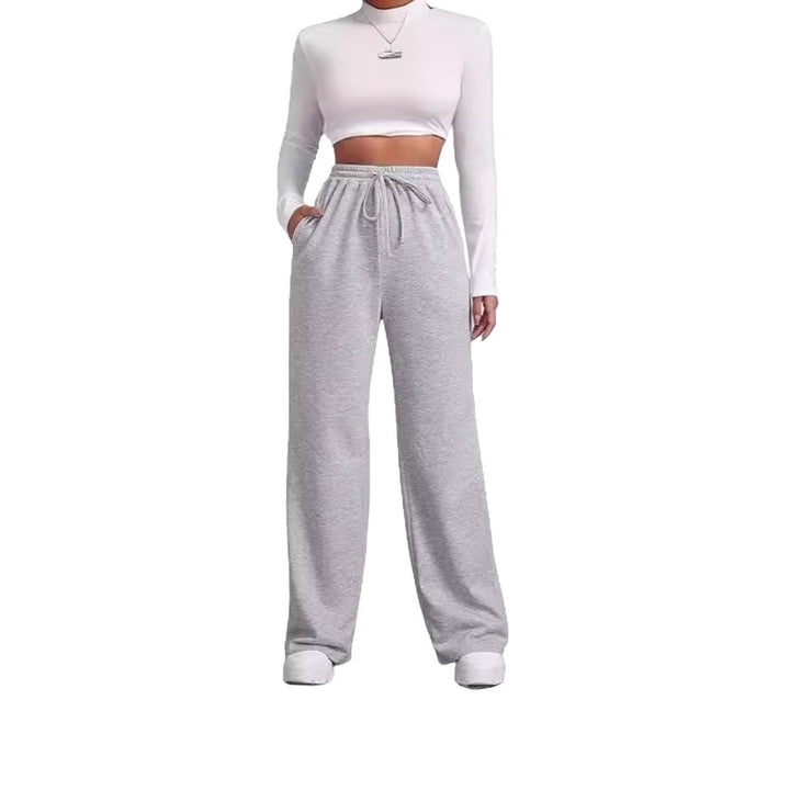 Women's loose-fitting leisure pants made of comfortable sweat material Lisslune