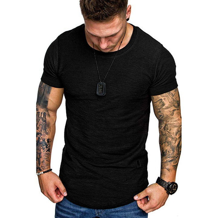 Men's high-quality T-shirt with textured fabric and figure-hugging cut Lisslune