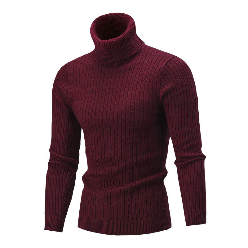 Men's trendy knitted turtleneck sweater Lisslune