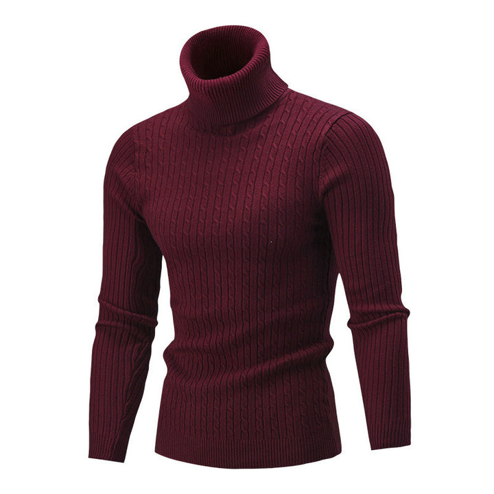 Men's trendy knitted turtleneck sweater Lisslune