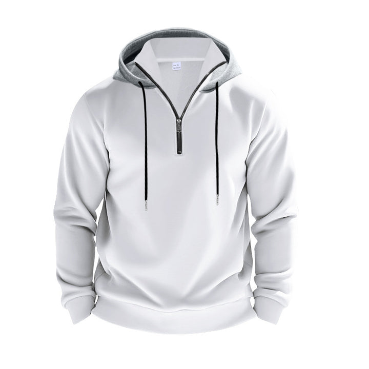 Men's hoodie with half zipper and inner drawstring Lisslune